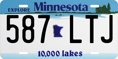 MN license plate 587LTJ
