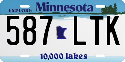 MN license plate 587LTK