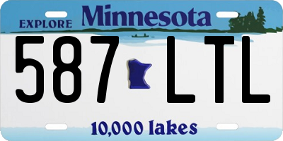 MN license plate 587LTL