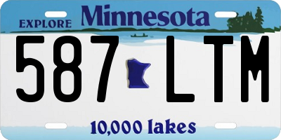 MN license plate 587LTM