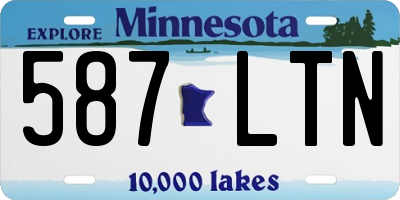 MN license plate 587LTN