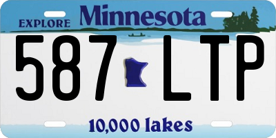 MN license plate 587LTP
