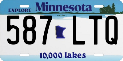 MN license plate 587LTQ