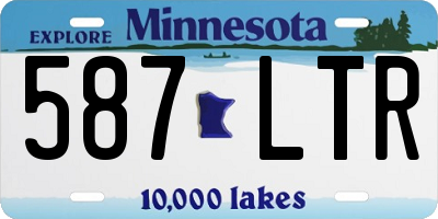 MN license plate 587LTR