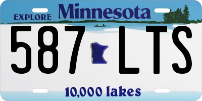 MN license plate 587LTS