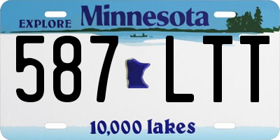 MN license plate 587LTT