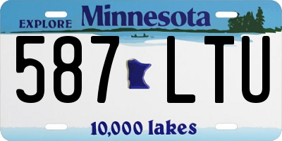 MN license plate 587LTU