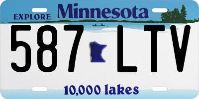MN license plate 587LTV