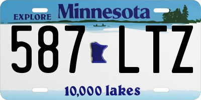 MN license plate 587LTZ