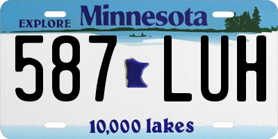 MN license plate 587LUH