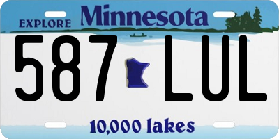 MN license plate 587LUL