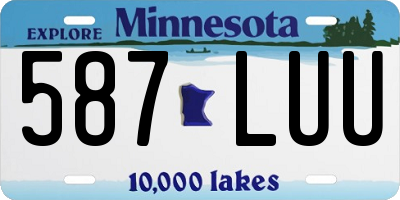 MN license plate 587LUU