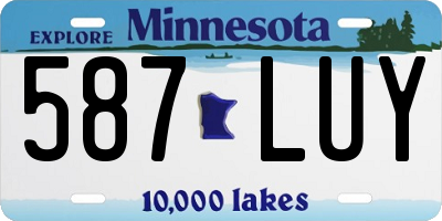 MN license plate 587LUY