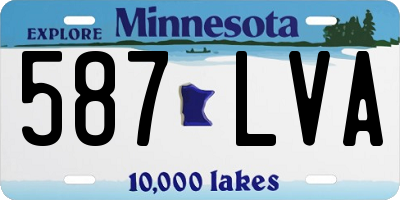 MN license plate 587LVA