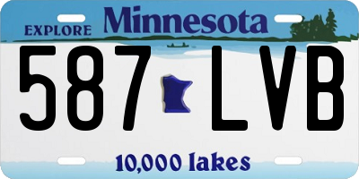 MN license plate 587LVB