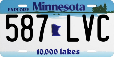 MN license plate 587LVC