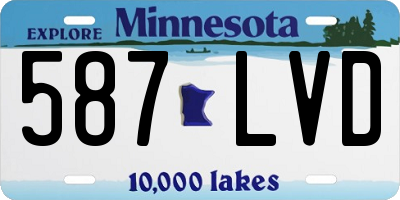 MN license plate 587LVD