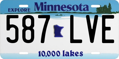 MN license plate 587LVE