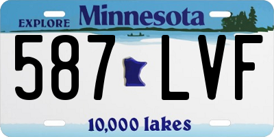 MN license plate 587LVF