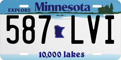 MN license plate 587LVI