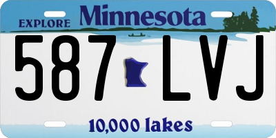 MN license plate 587LVJ