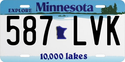 MN license plate 587LVK
