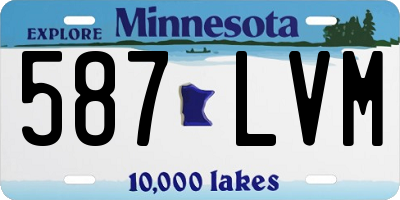 MN license plate 587LVM