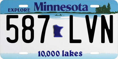 MN license plate 587LVN