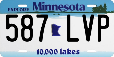 MN license plate 587LVP