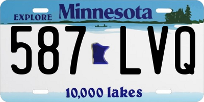 MN license plate 587LVQ