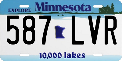 MN license plate 587LVR