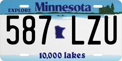 MN license plate 587LZU