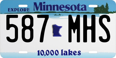 MN license plate 587MHS