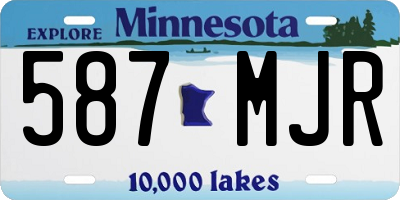 MN license plate 587MJR