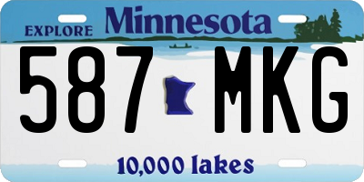 MN license plate 587MKG