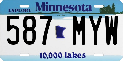 MN license plate 587MYW