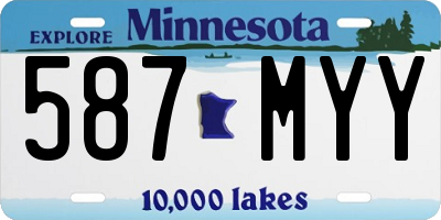 MN license plate 587MYY