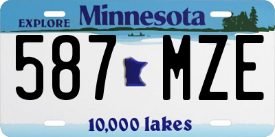 MN license plate 587MZE