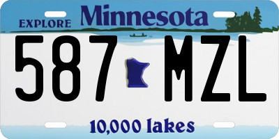 MN license plate 587MZL