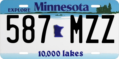 MN license plate 587MZZ