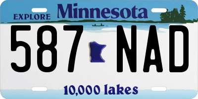 MN license plate 587NAD
