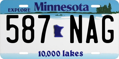 MN license plate 587NAG