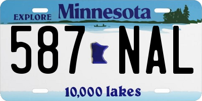 MN license plate 587NAL