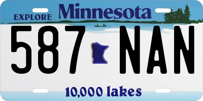MN license plate 587NAN
