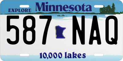 MN license plate 587NAQ