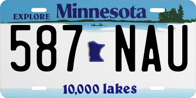 MN license plate 587NAU