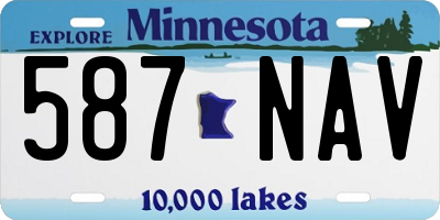 MN license plate 587NAV