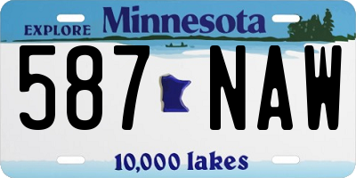 MN license plate 587NAW