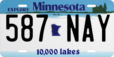 MN license plate 587NAY