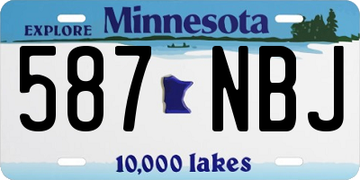 MN license plate 587NBJ